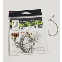 Крючки Офсетные со Штопором Gurza Yoke Swim Bait Tin KE-3220